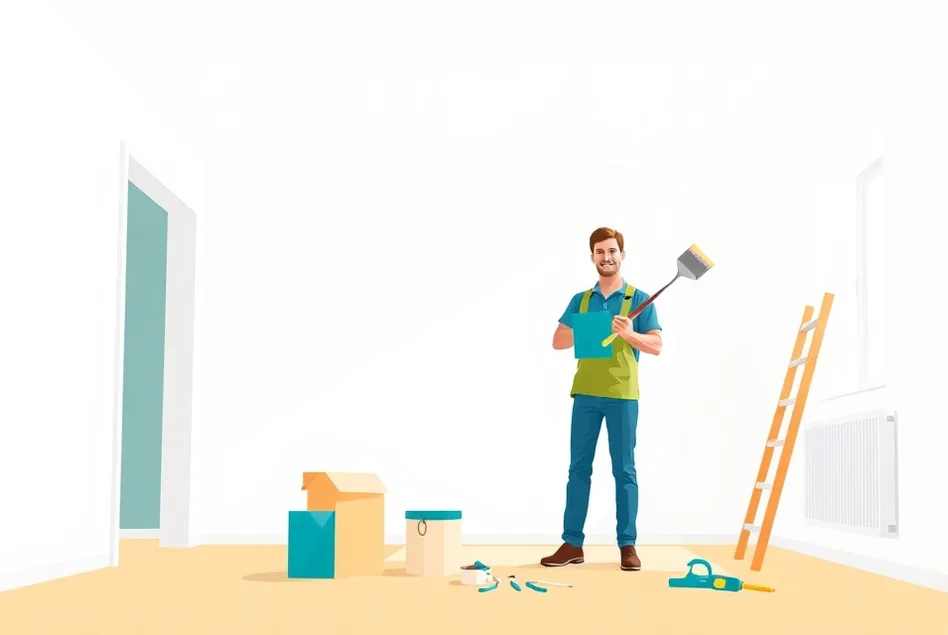 Intérieur rénové après travaux de peinture à Marseille